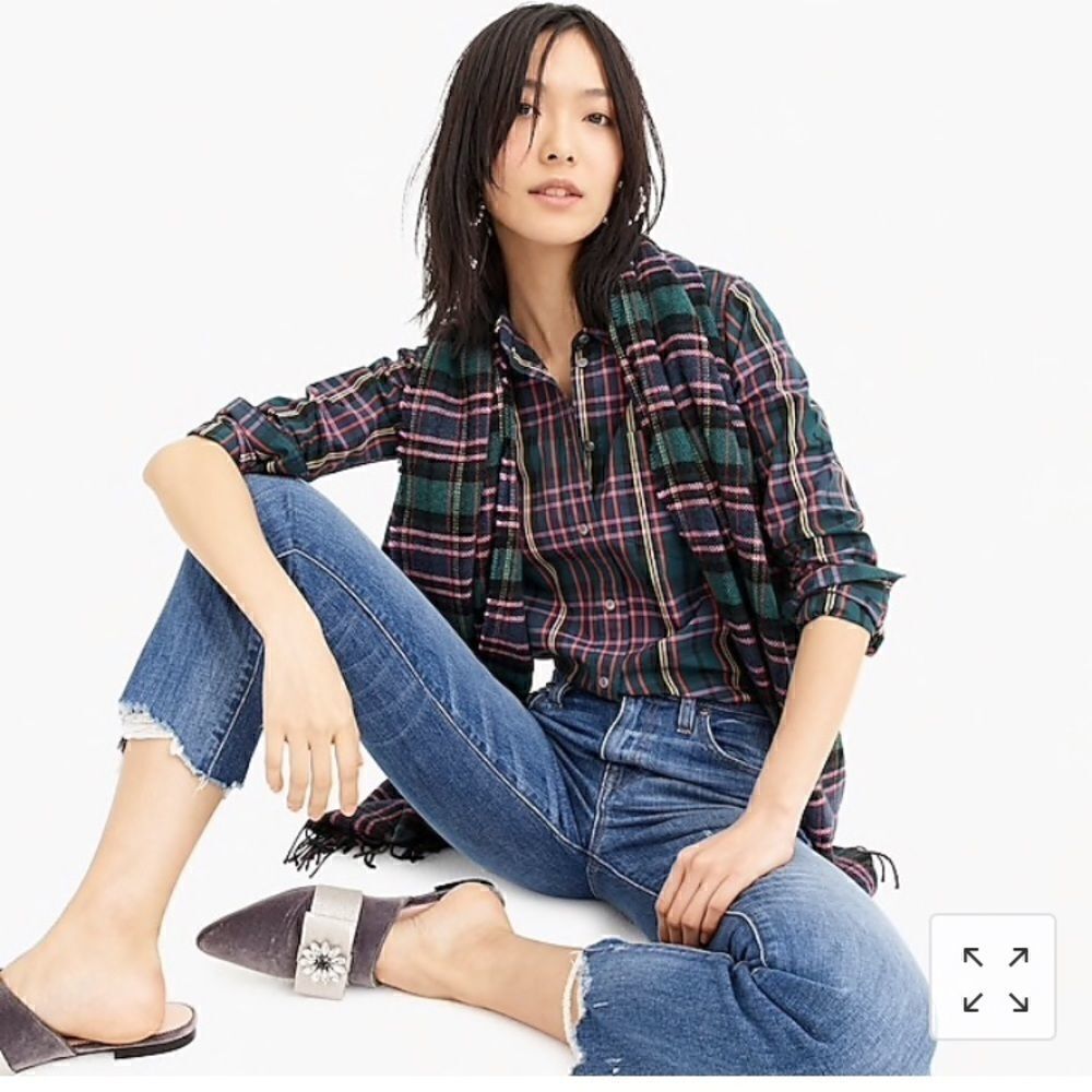 J.crew classic shirt signature tartan NWT 4